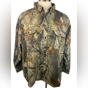 Walls Realtree Hardwoods Camouflage Long Sleeve Button-Up Shirt Men’s 4XL